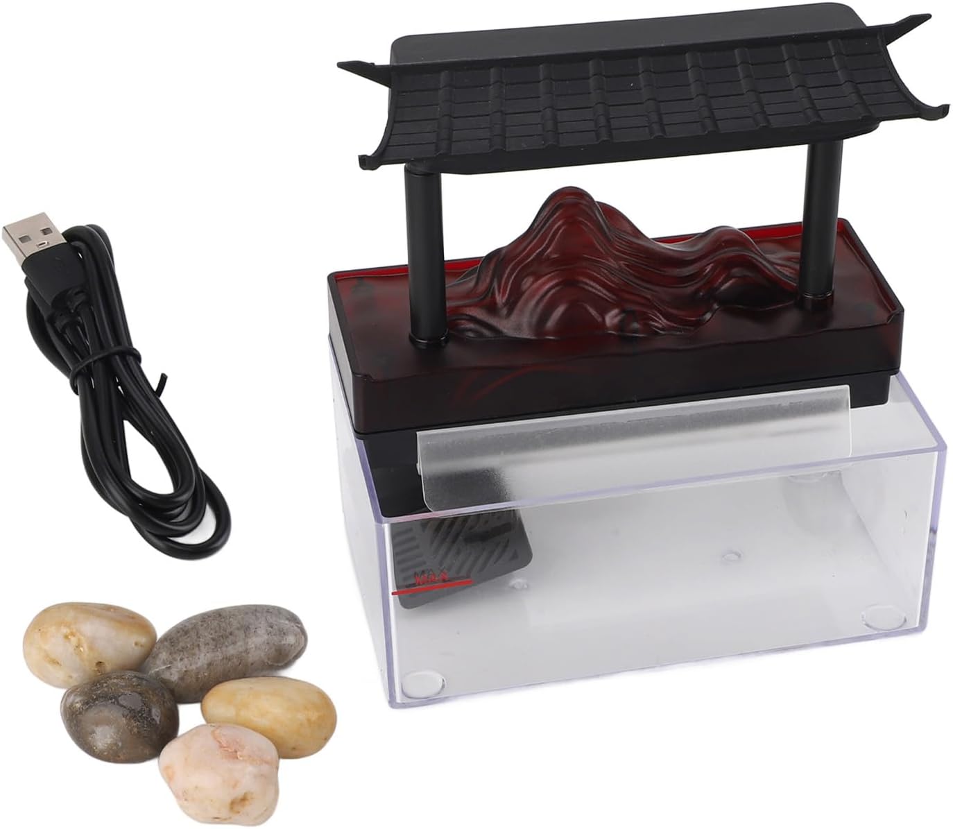 YuRui TENG Tabletop Water Fountain with LED Light