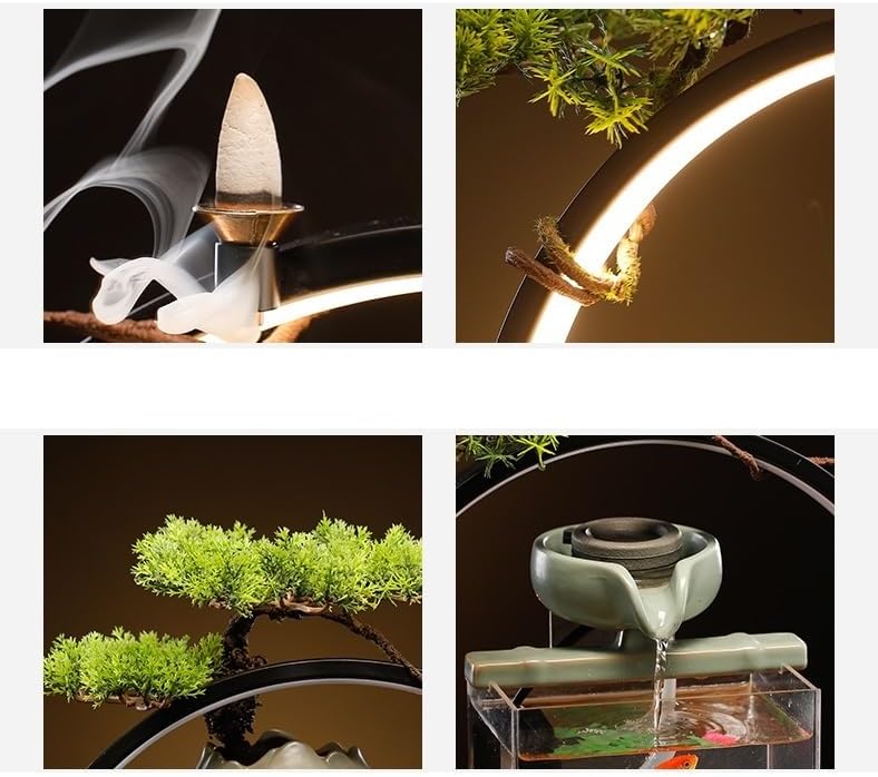 Indoor Tabletop Fountain with Flowing Water Decor