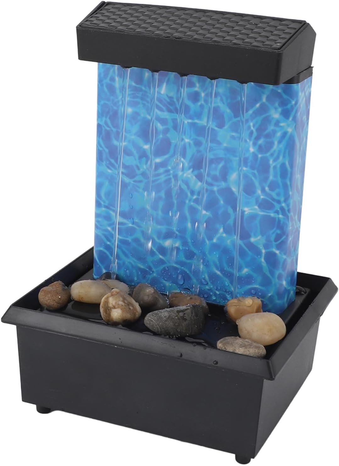 Indoor LED Waterfall Tabletop Fountain with River Rocks