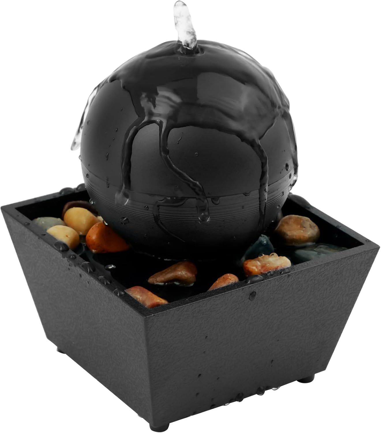 6 Inch USB Powered Tabletop Fountain with Lights