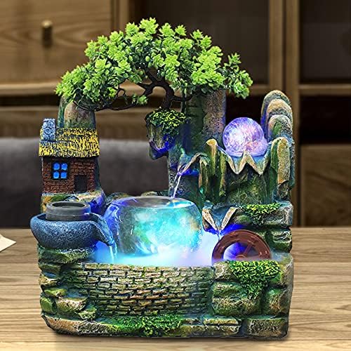 Kongkuni Small Tabletop Fountain with LED Light