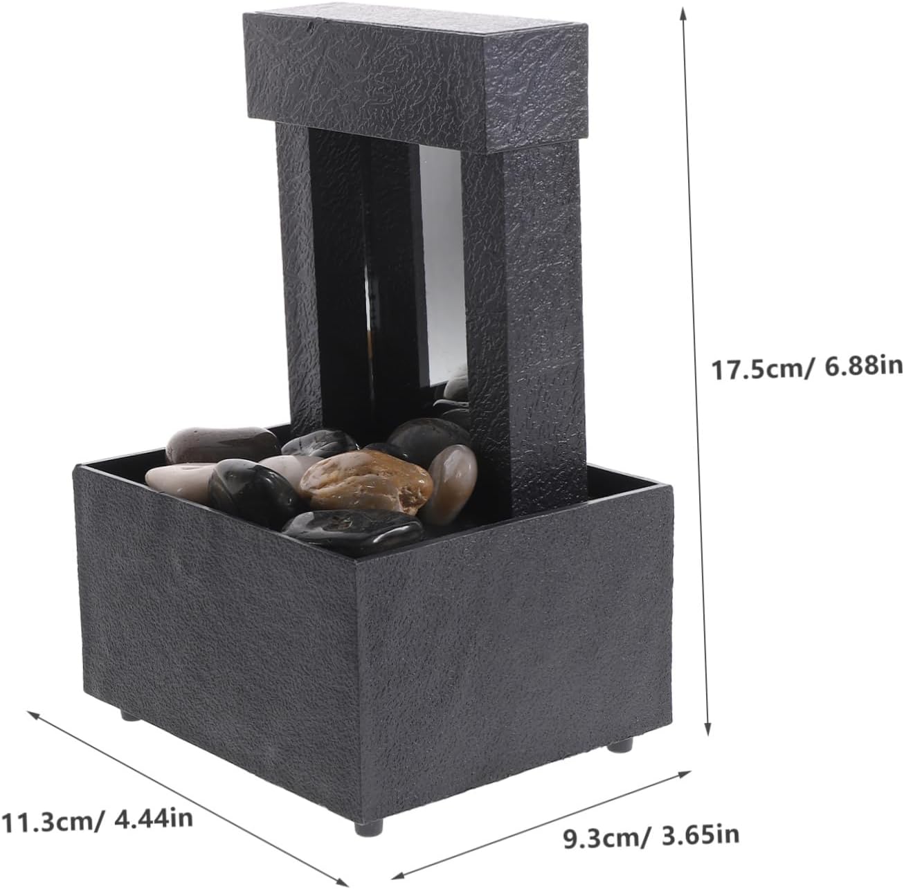 SOLUSTRE Running Water Ornament Desktop Fountain Zen Decor for Home Office Bedroom