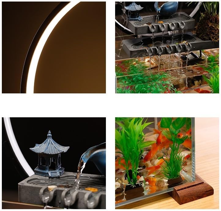 Indoor Fountain Tabletop Water Feature for Home Office Decor