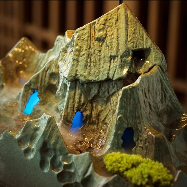 Zen Style Water Fountain Desk Decor with Mountain Feature