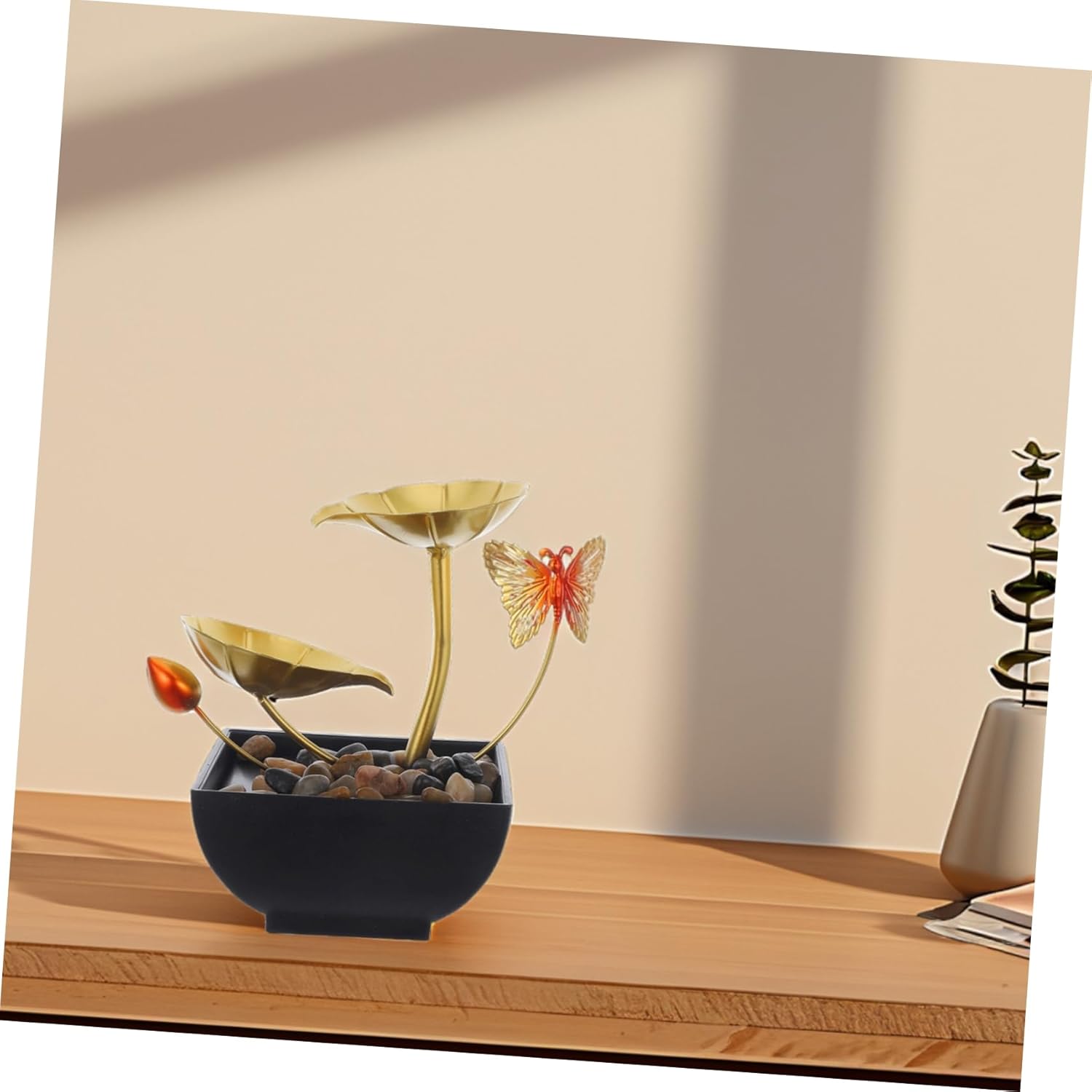 Levemolo Tabletop Water Fountain Indoor Decor with Waterfall