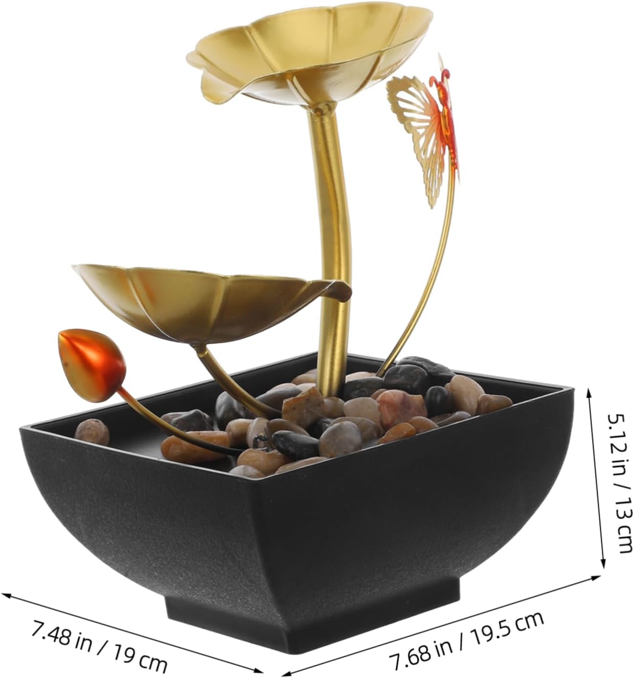Cabilock Tabletop Waterfall Fountain Decor