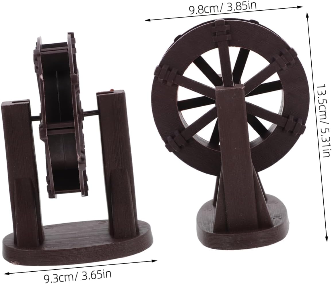 Luxshiny Miniature Water Wheel Fountain Decor for Indoor and Office