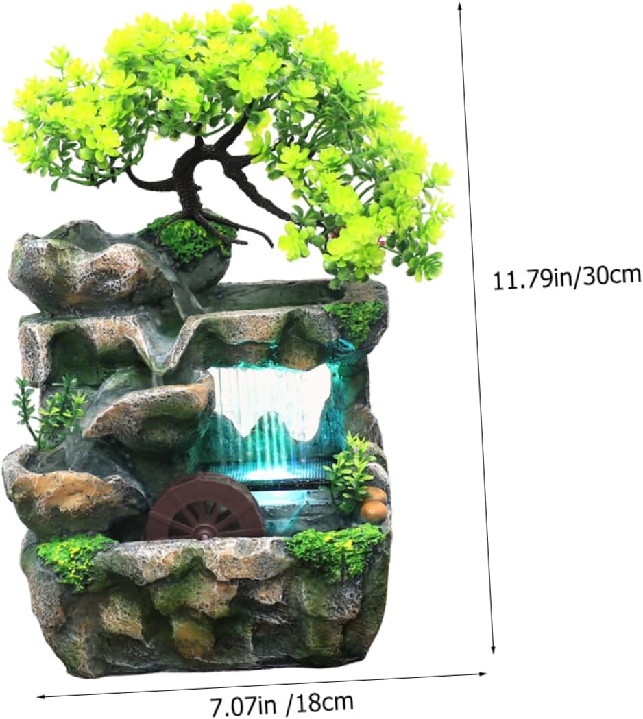 Hemobllo Tabletop Fountain for Home Office Living Room Decor