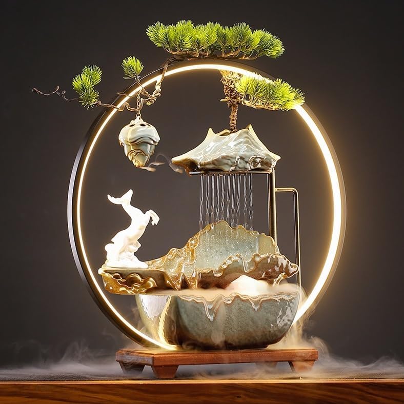 Chinese Zen Style Desktop Water Fountain Decor