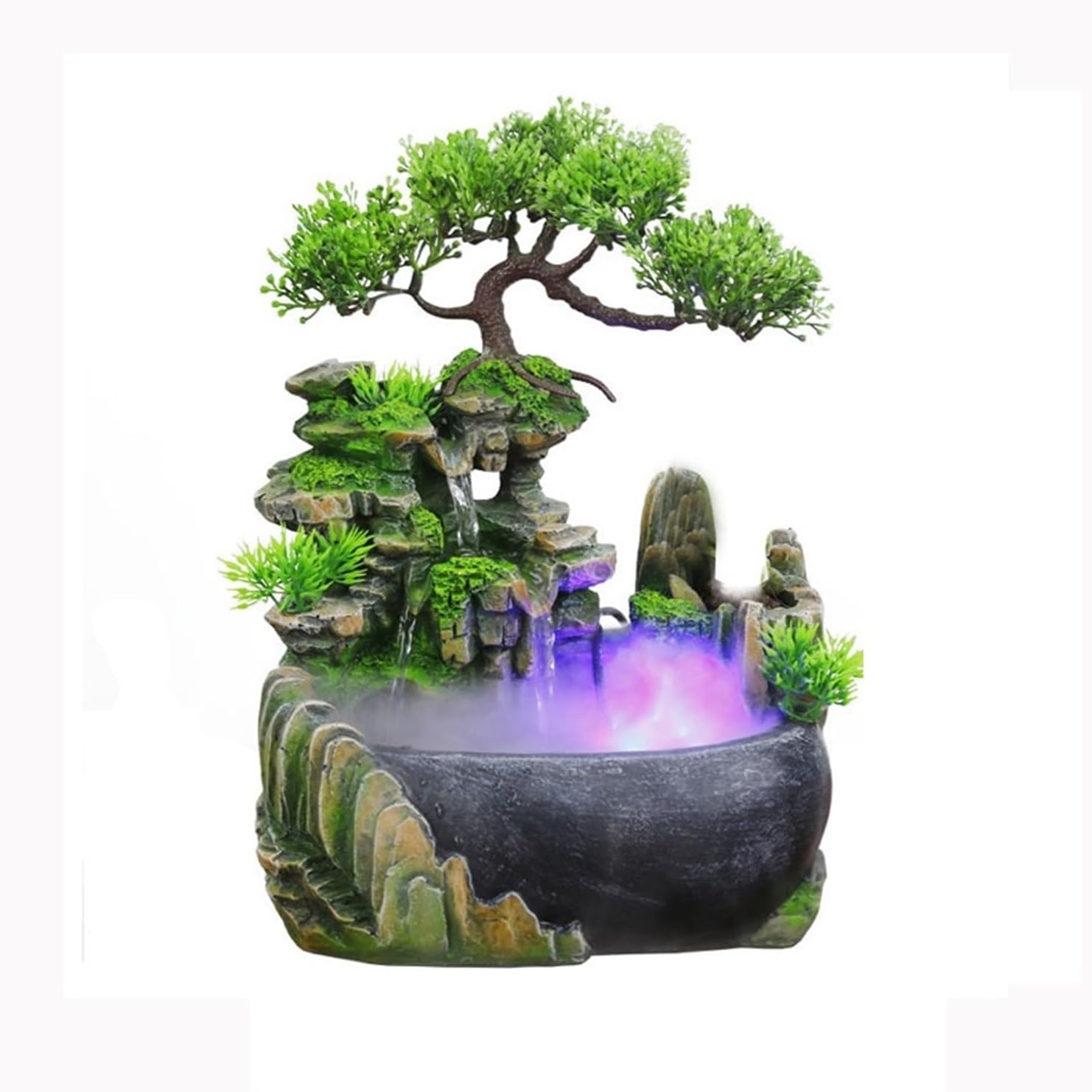 Resin Crafts Indoor Water Fountain Zen Decor Rockery Ornament