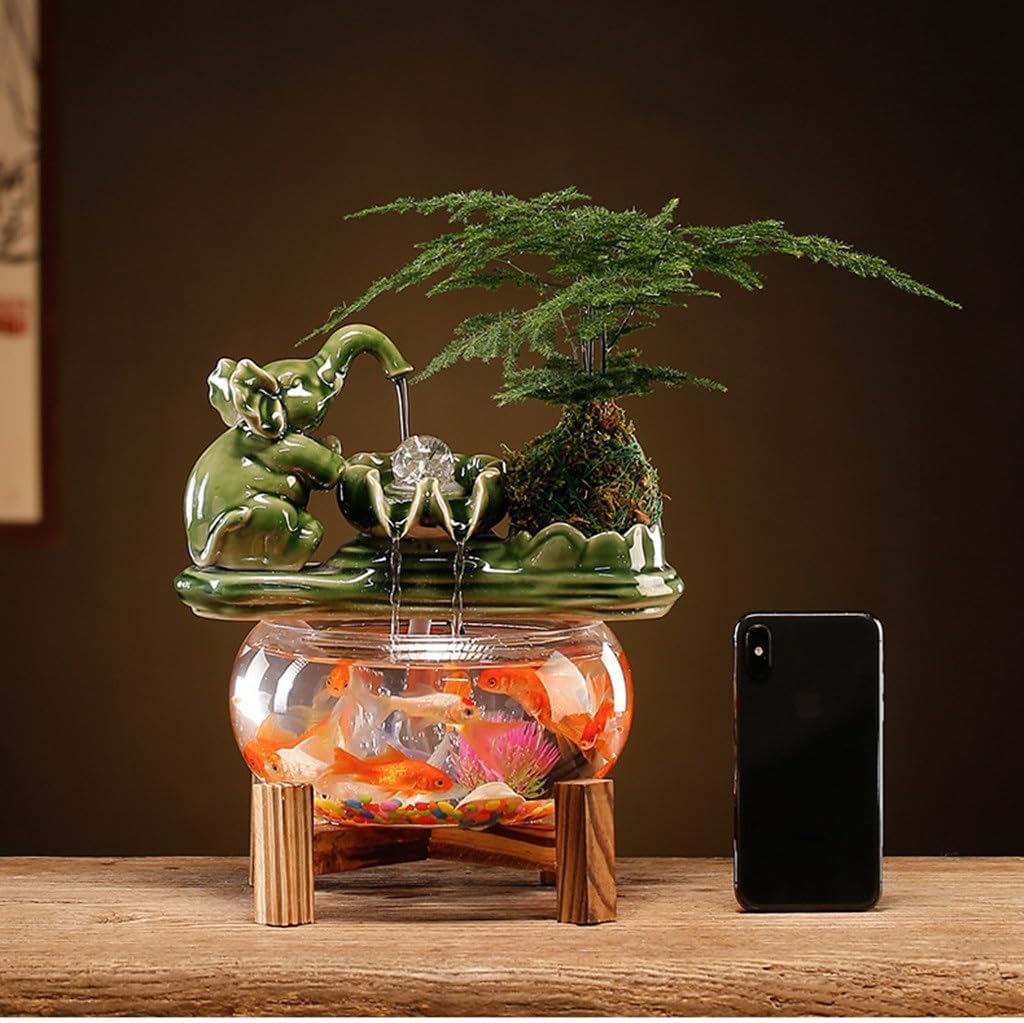Small Tabletop Fountain for Living Room Office Decor