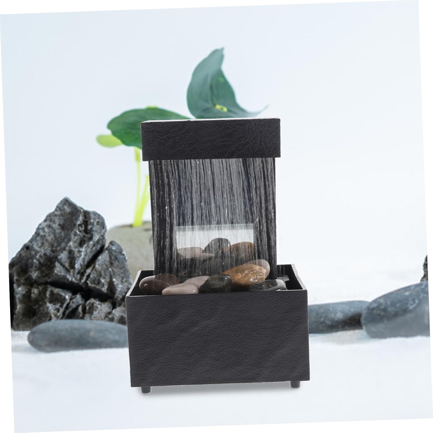 HEALLILY Indoor Water Fountain for Office Zen Desk Decor