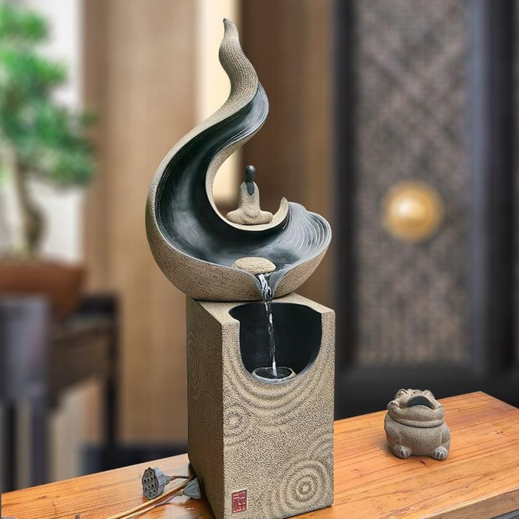 Water Circulation Decorative Tabletop Fountain for Home Office Study Porch