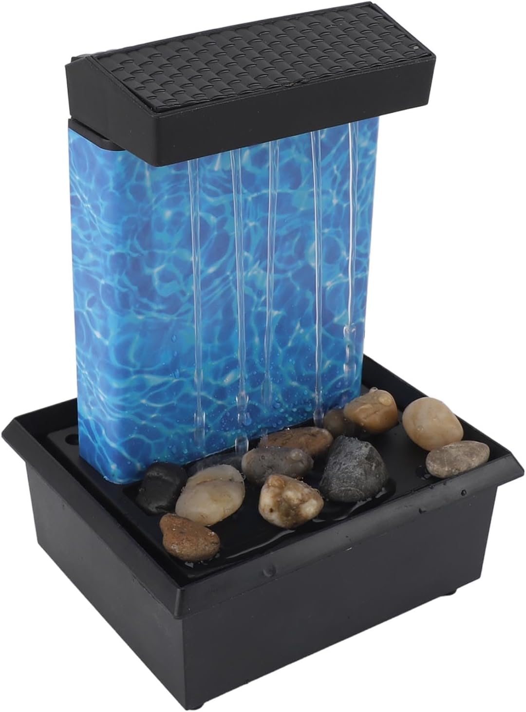 Indoor LED Waterfall Tabletop Fountain with River Rocks 1