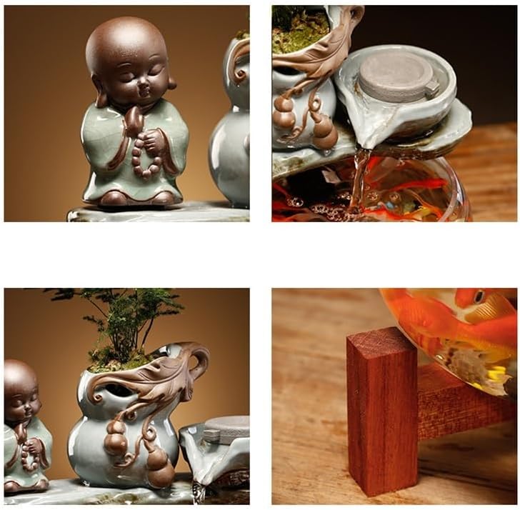 Indoor Fountain Tabletop Water Feature for Home Office and Living Room