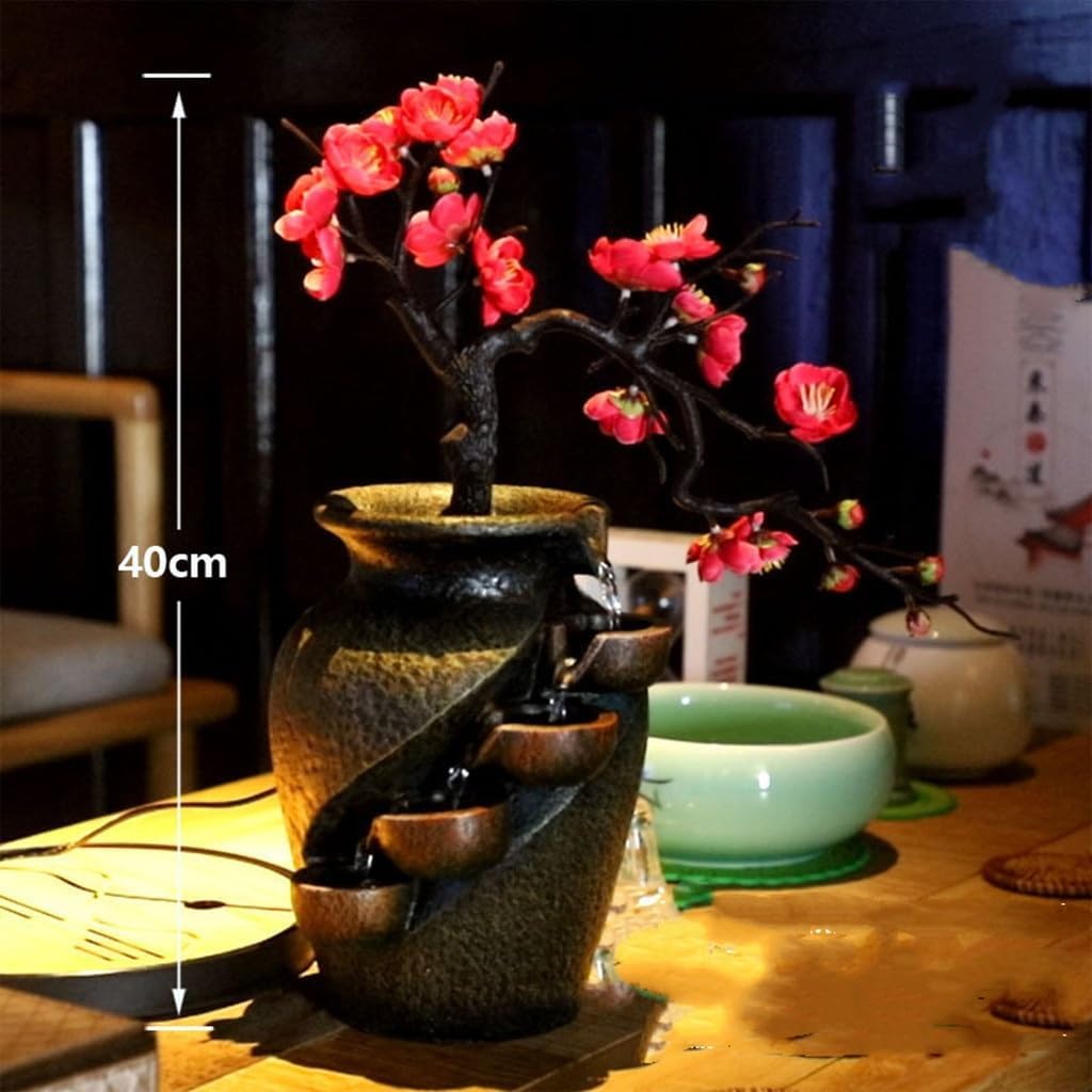 Rockery Water Fountain Living Room Decor Teahouse Desktop Ornament