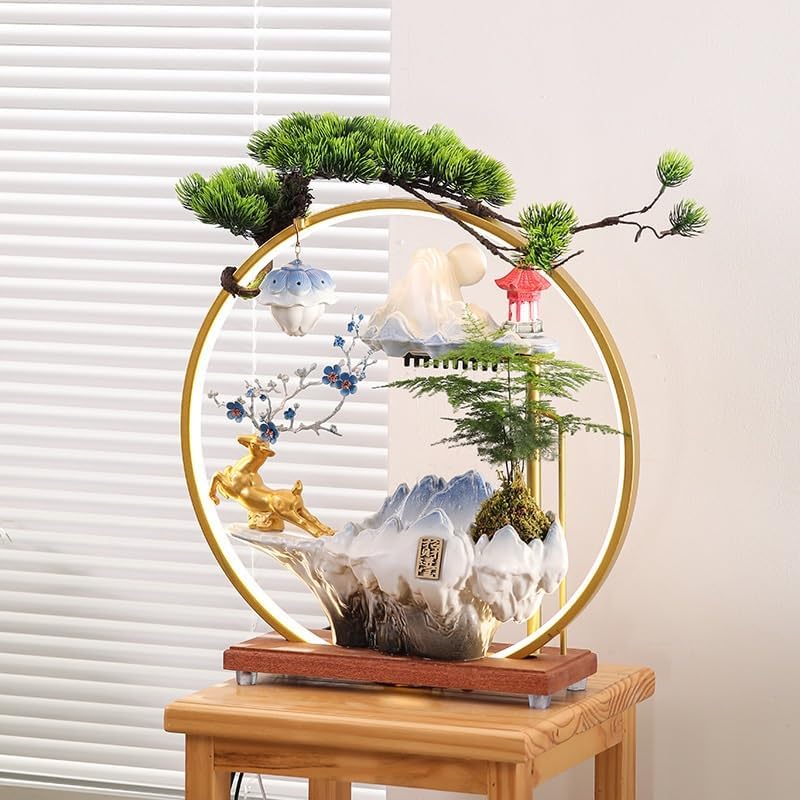 Zen Waterfall Tabletop Fountain with Circulating Water