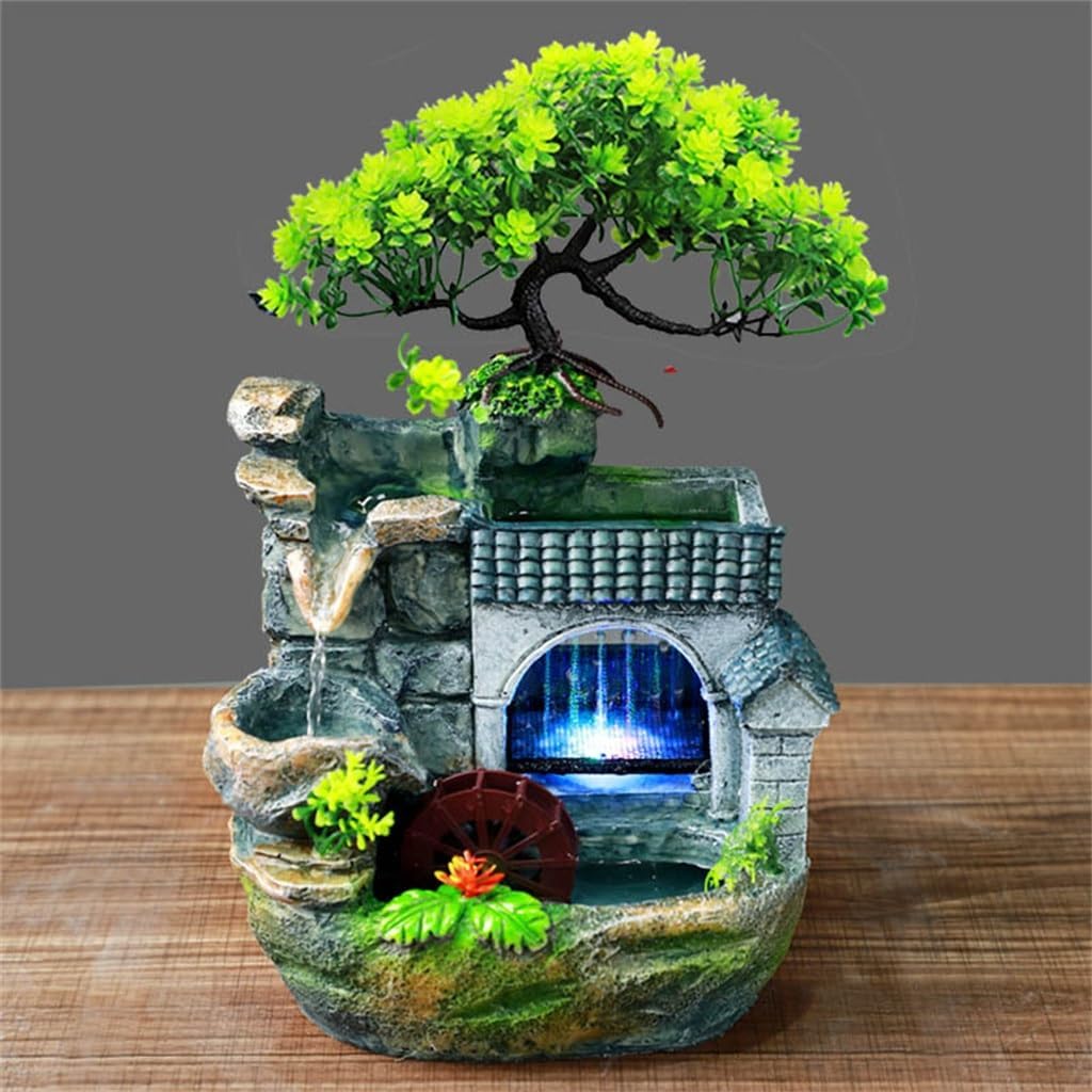 Mini Rockery Water Fountain Humidifier Decor