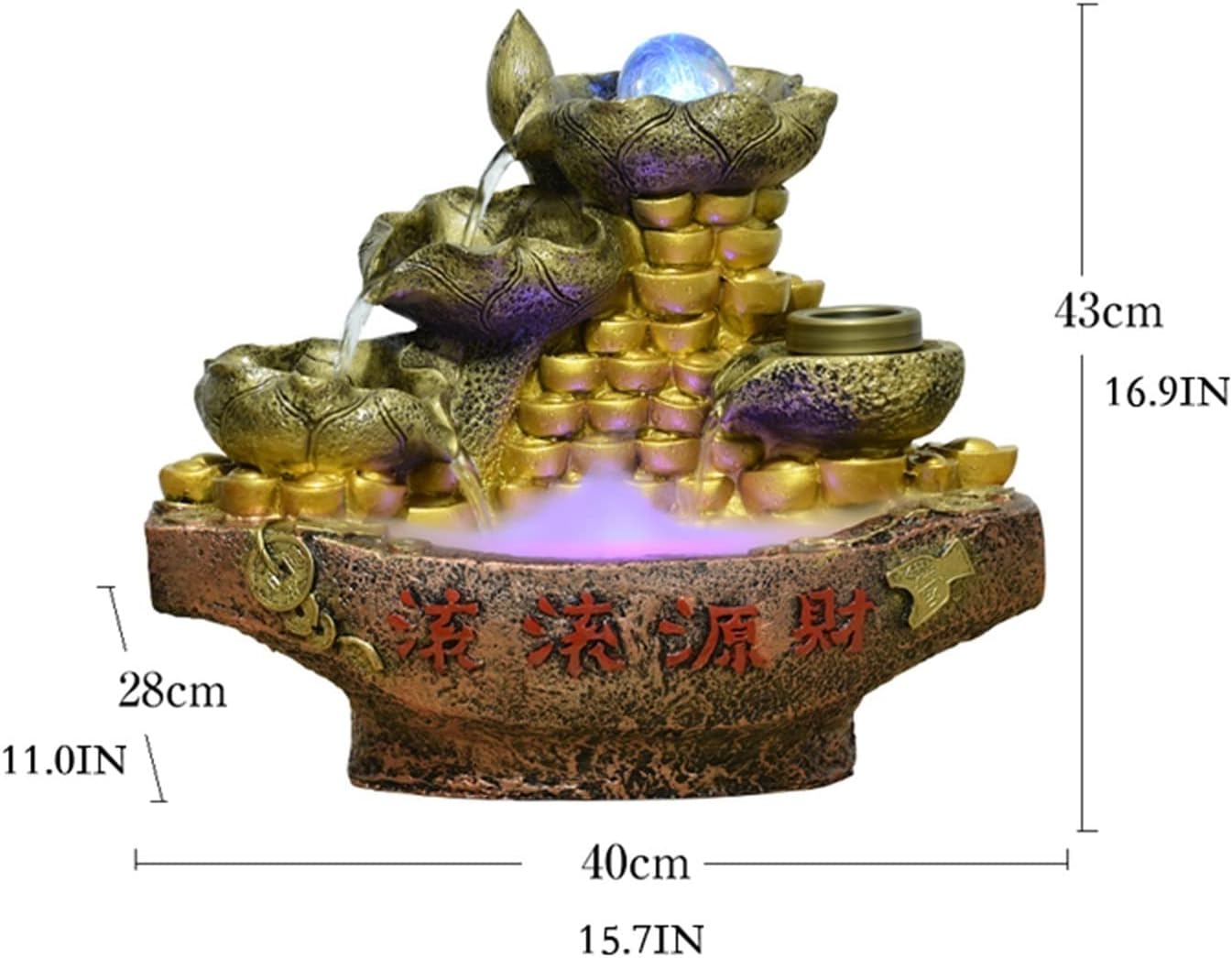 Tabletop Indoor Fountain for Bedroom and Office Decor