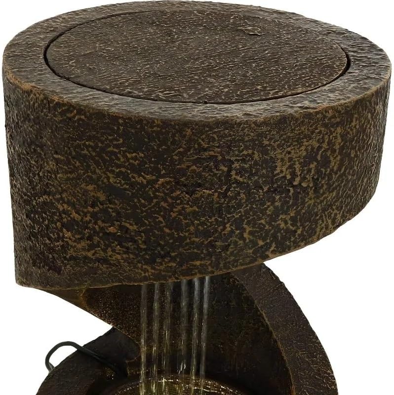 Winding Showers 13-Inch Indoor Tabletop Water Fountain with LED Lighting