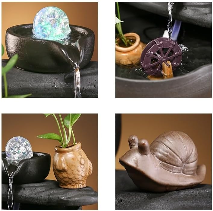 Calm Indoor Fountain Tabletop Ceramic Water Decor