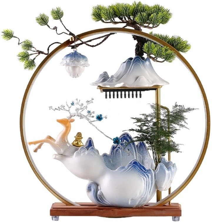 AQWASYUTER Decorative Water Fountain with Deer Design