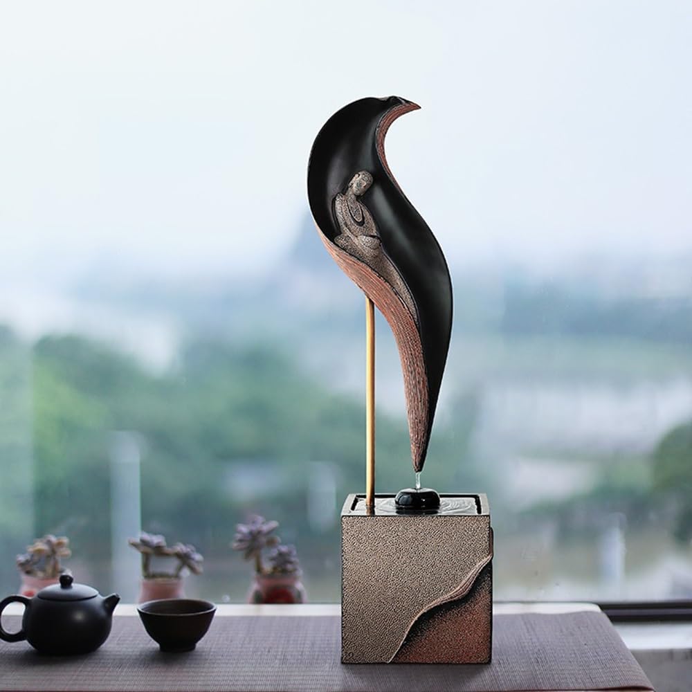 Elegant Desktop Water Fountain with Zen Design