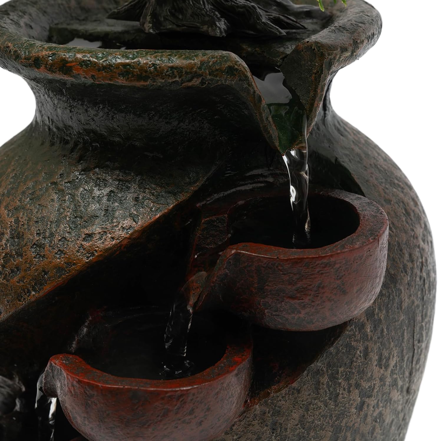 Tabletop Fountain 25W Mini Waterfall Indoor Decor 87 Inch Brown