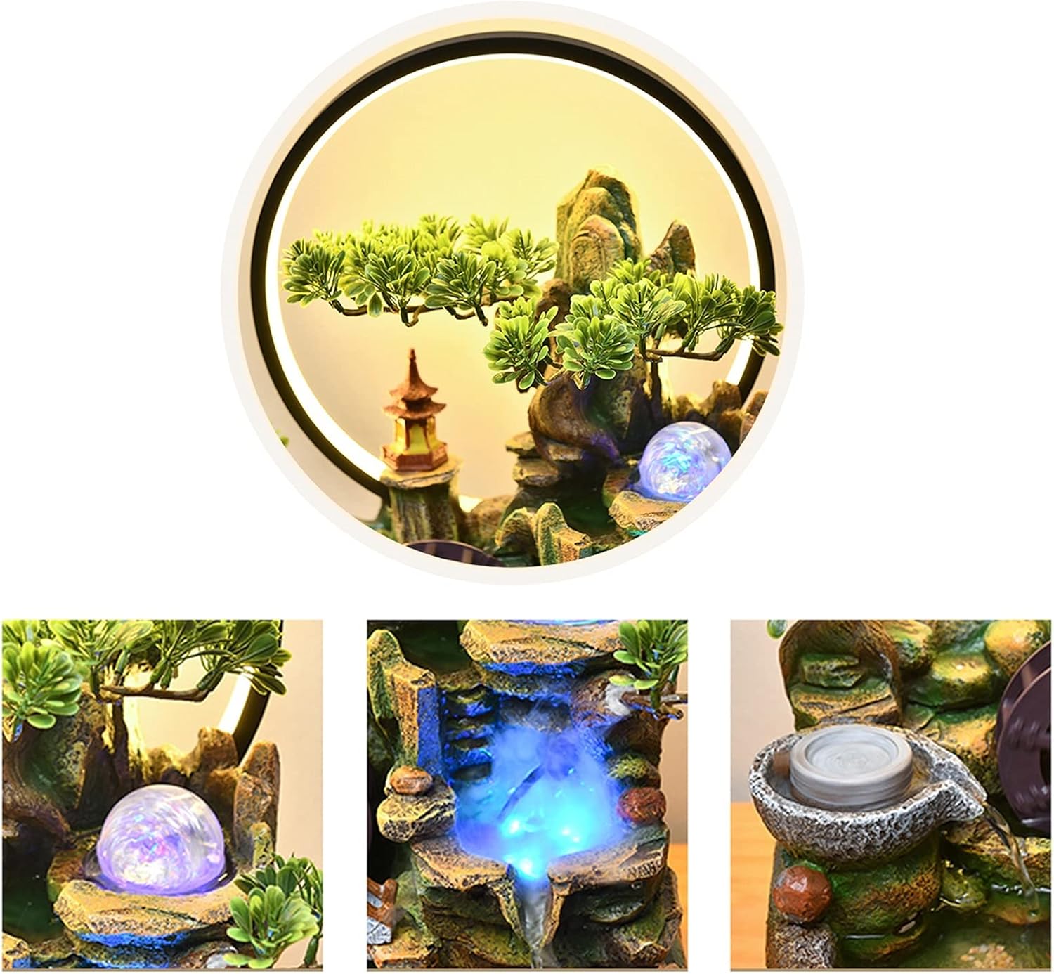 Indoor Fountain with Rolling Ball - Serene Desktop Water Feature