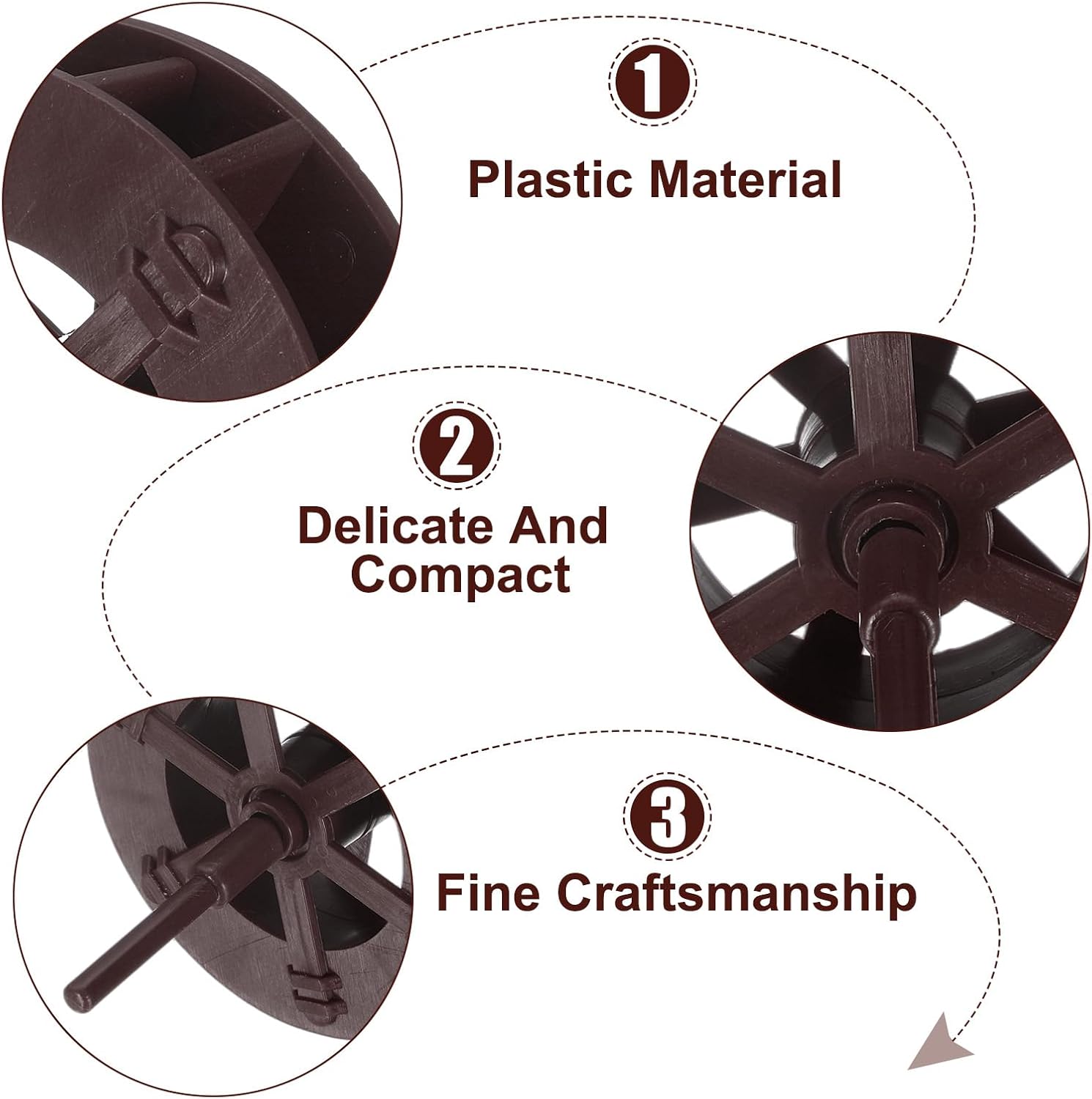 Uxcell 4 Pcs Fountain Water Wheel 2 Inch Decor