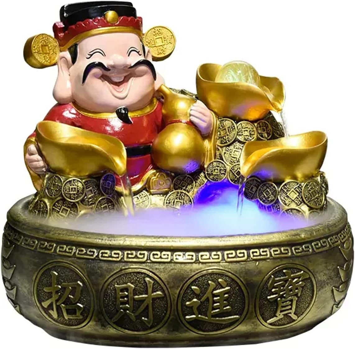 Indoor Fountain Tabletop with Lights and Sounds for Feng Shui