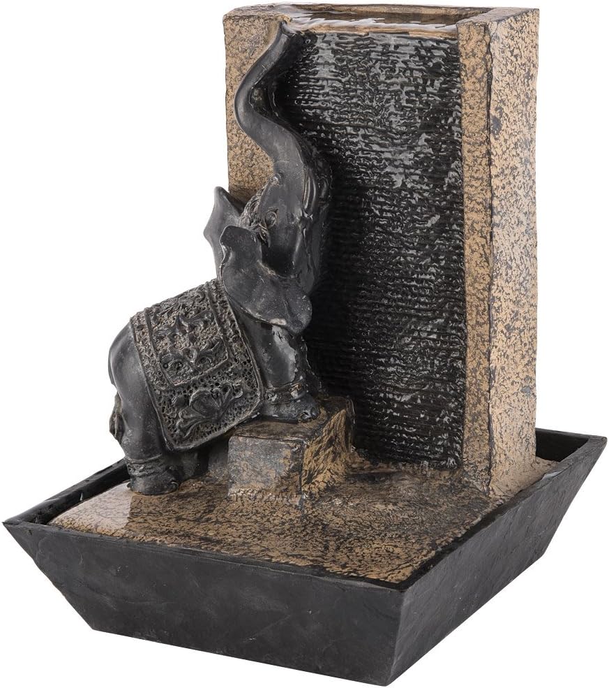 Relaxus Decor Desk Tantric Elephant Watering Hole Fountain