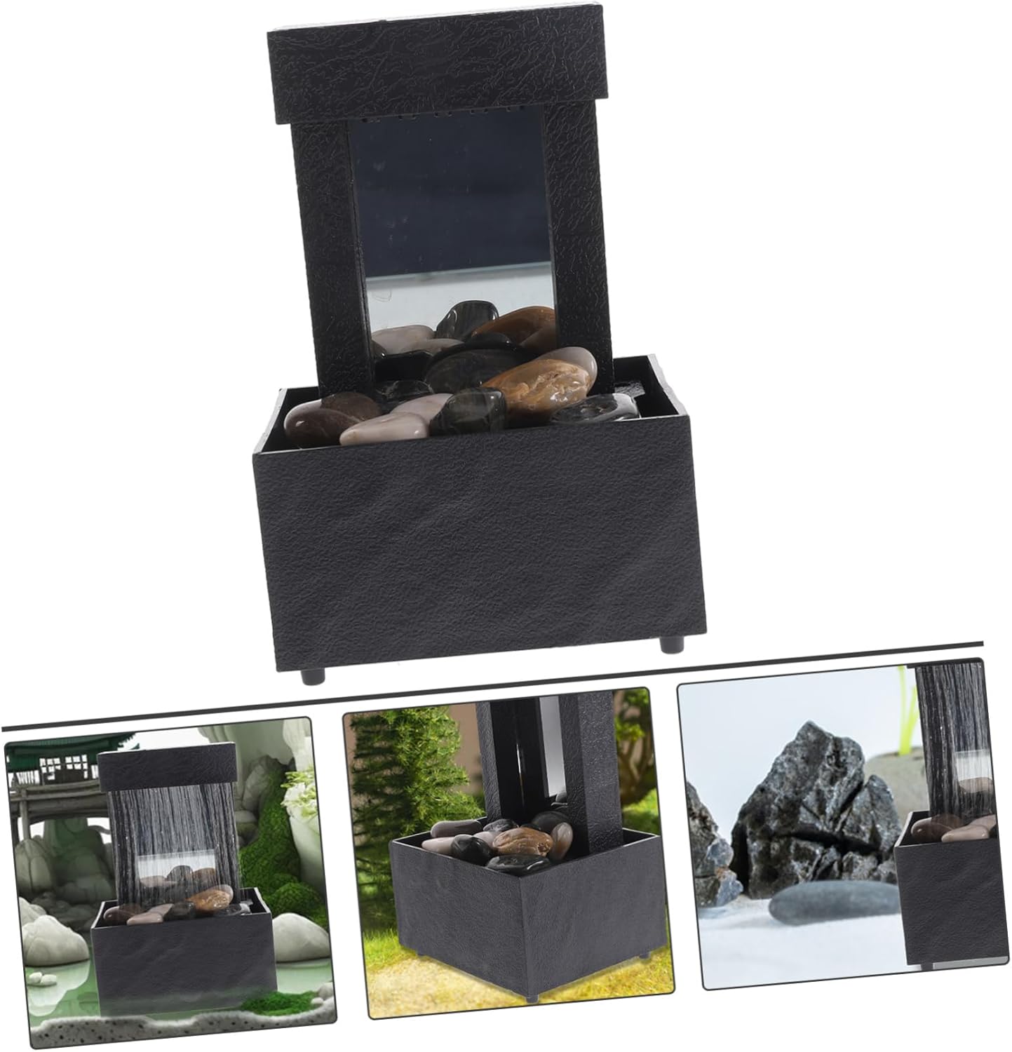 Garneck Indoor Water Fountain Tabletop Zen Decor for Home