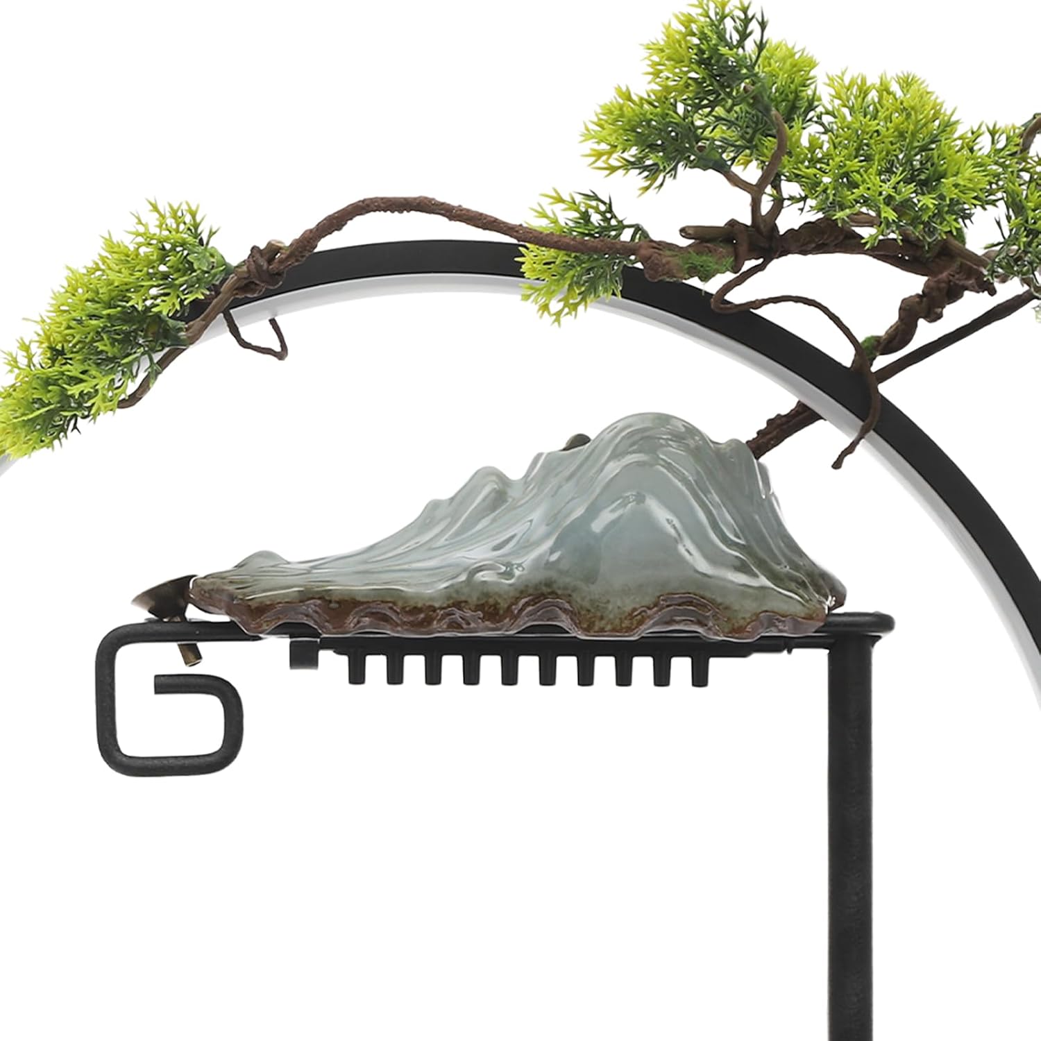 Tabletop Water Fountain with LED Lights Atomizer - Mini Indoor Decor for Living Room and Yoga Space