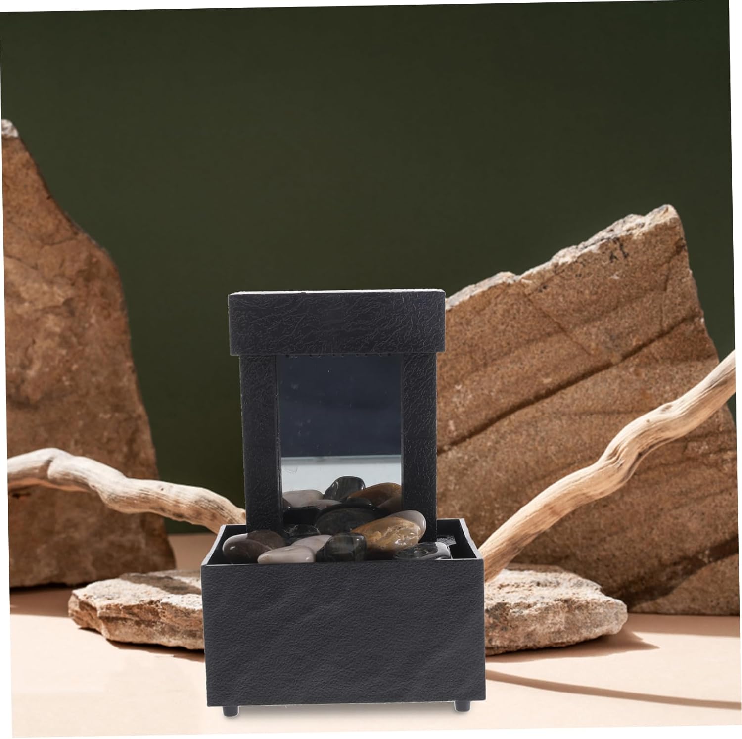 HEALLILY Indoor Water Fountain for Office Zen Desk Decor