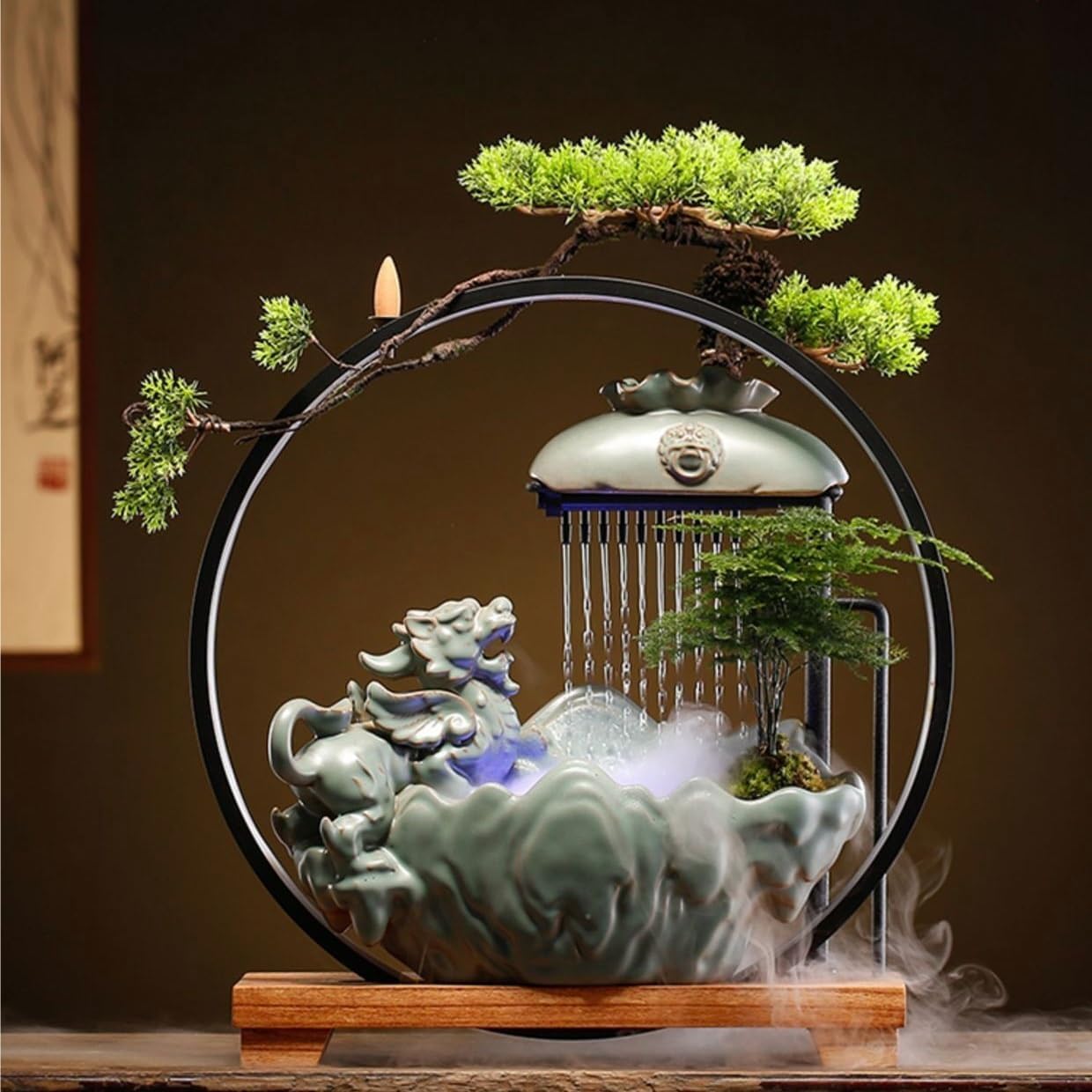 Indoor Water Fountain with Zen Waterfall Design