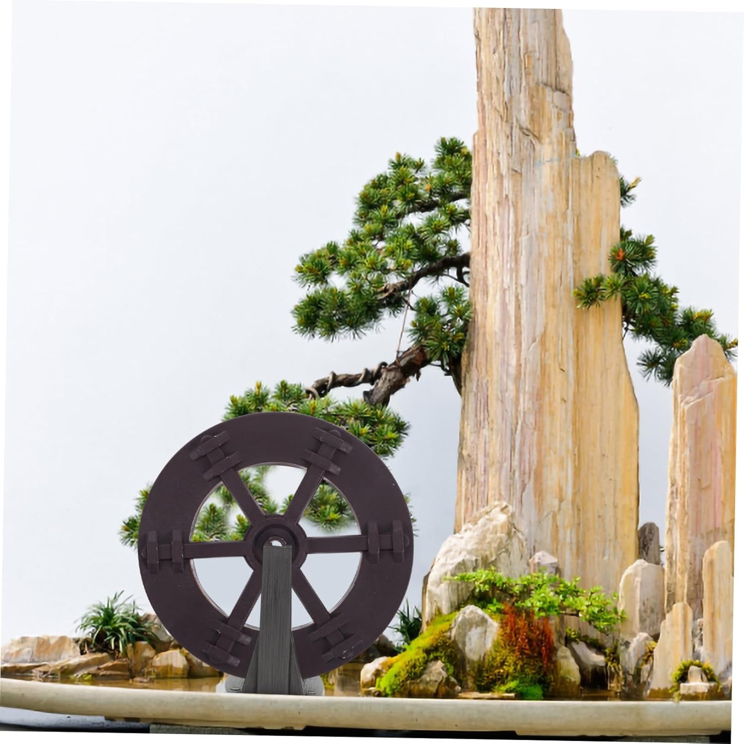2pcs Mini Water Wheel Fountain Decor DIY for Fish Tank and Desktop
