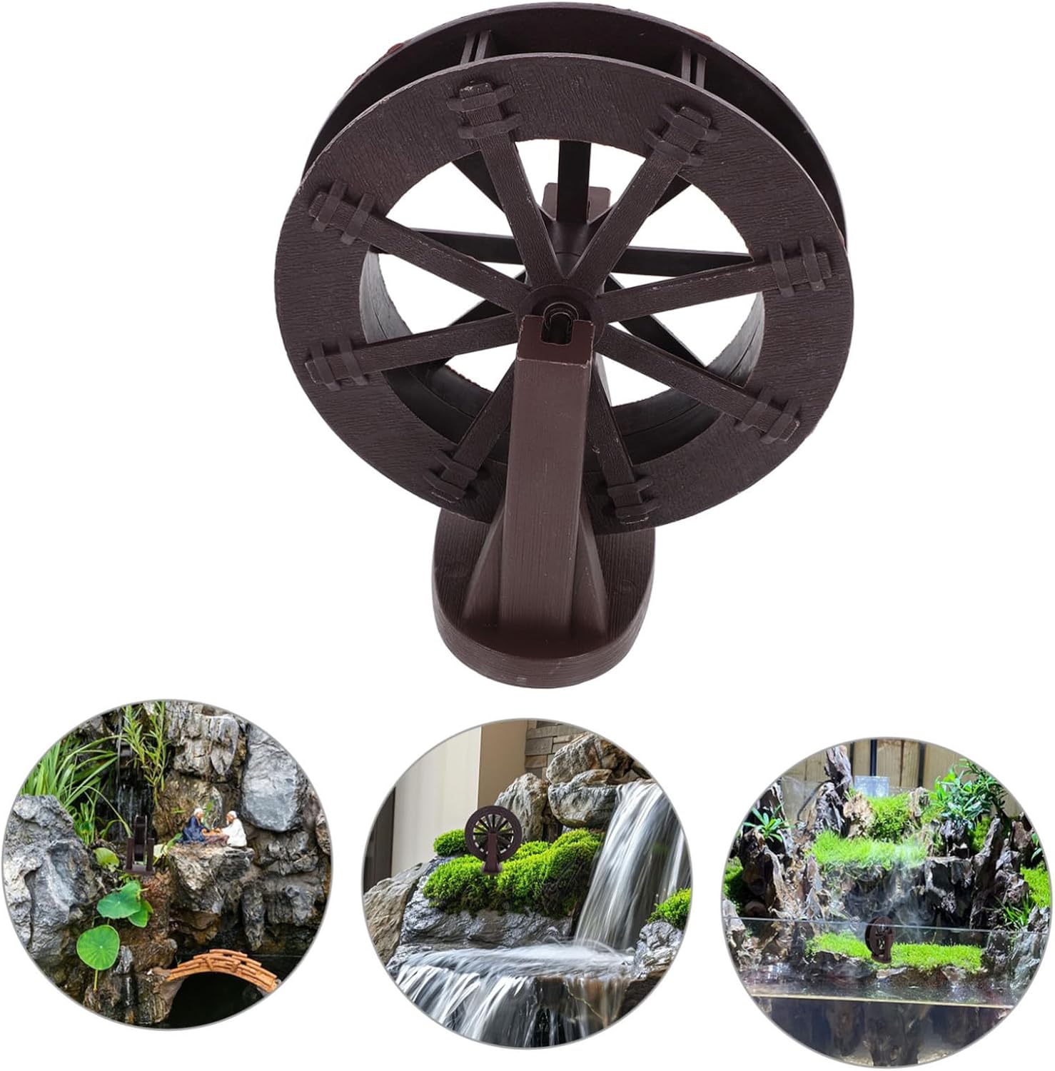 Stylish Tabletop Water Wheel for Aquarium Garden Decor