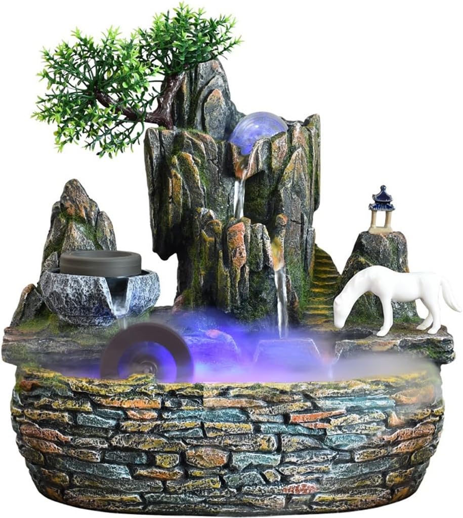 Rockery Water Fountain Feng Shui Landscape Decor