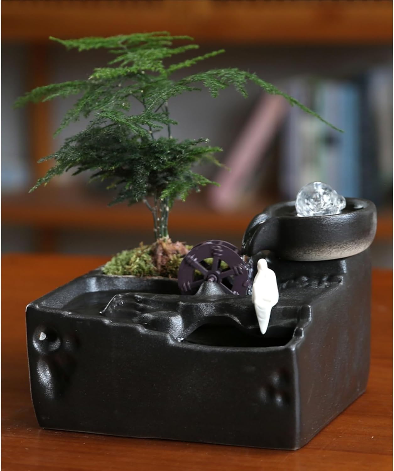 Zen Water Fountain Indoor Desktop Decor Stone Waterfall