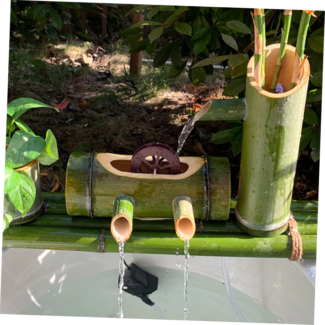 Homoyoyo 2pcs Miniature Water Fountain Wheels Decor