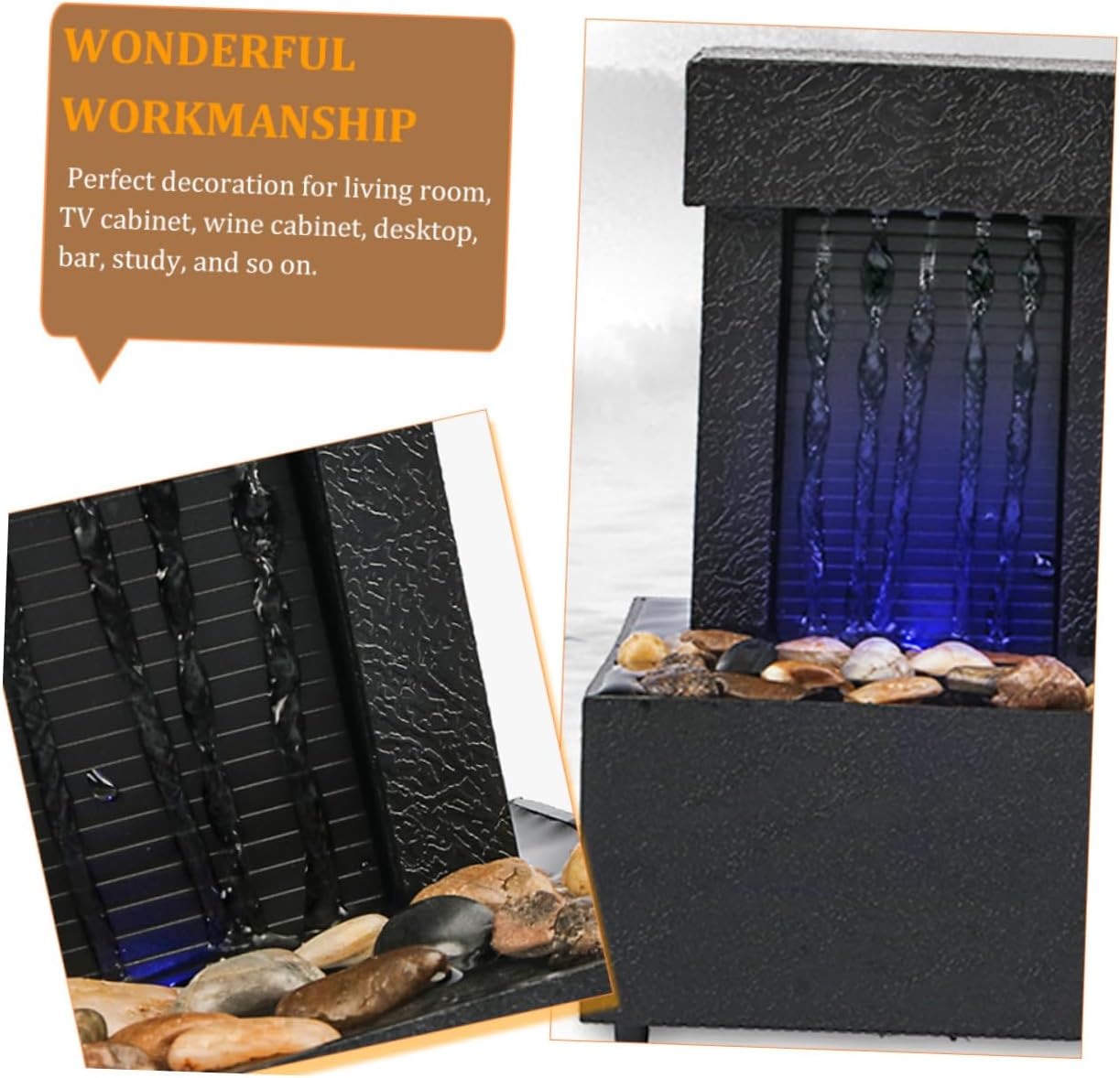 1set Creative Indoor Tabletop Fountain for Relaxation and Zen Meditation