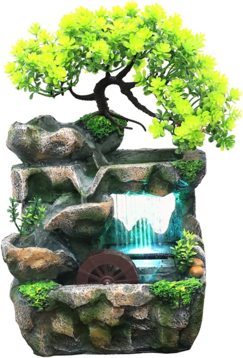 Hemobllo Tabletop Fountain for Home Office Living Room Decor
