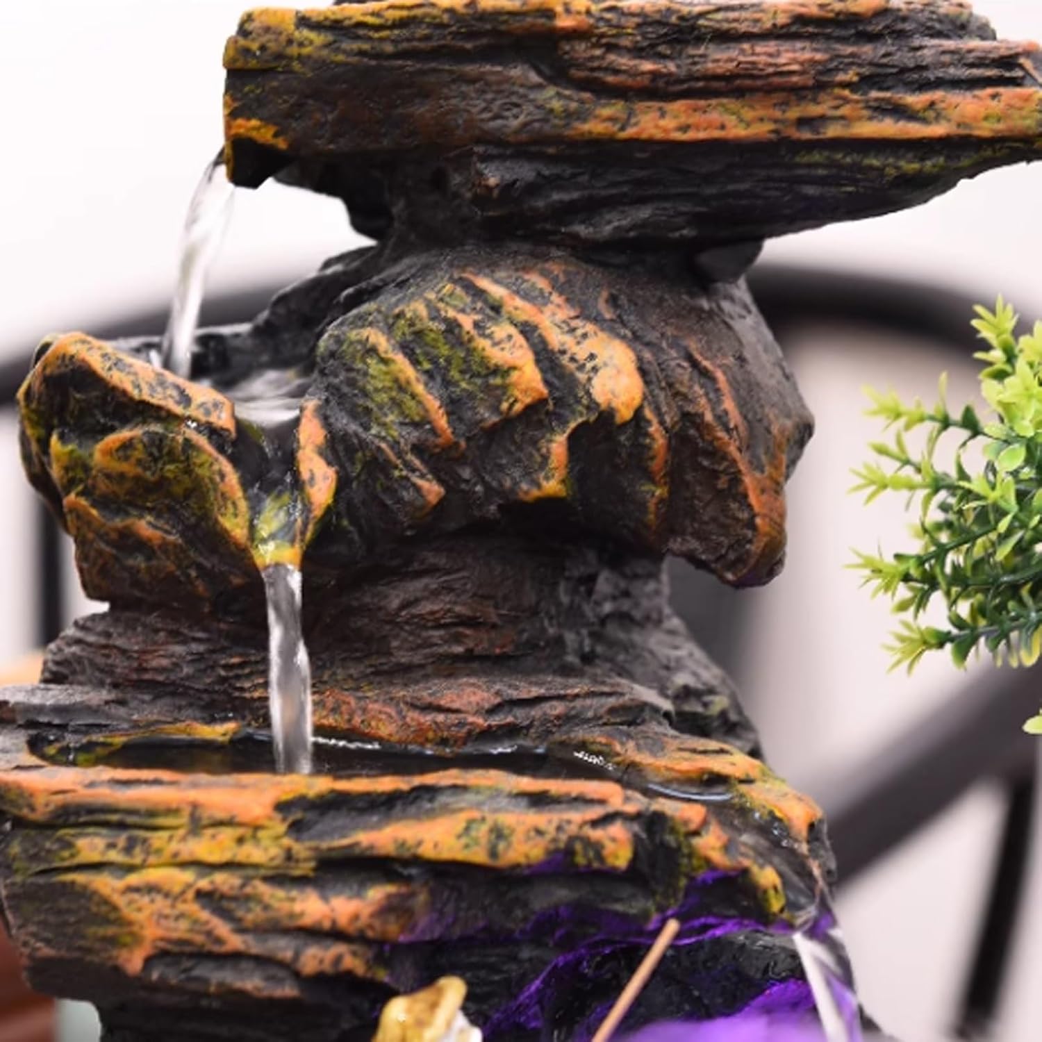 Elegant Desktop Water Fountain with Feng Shui Balls