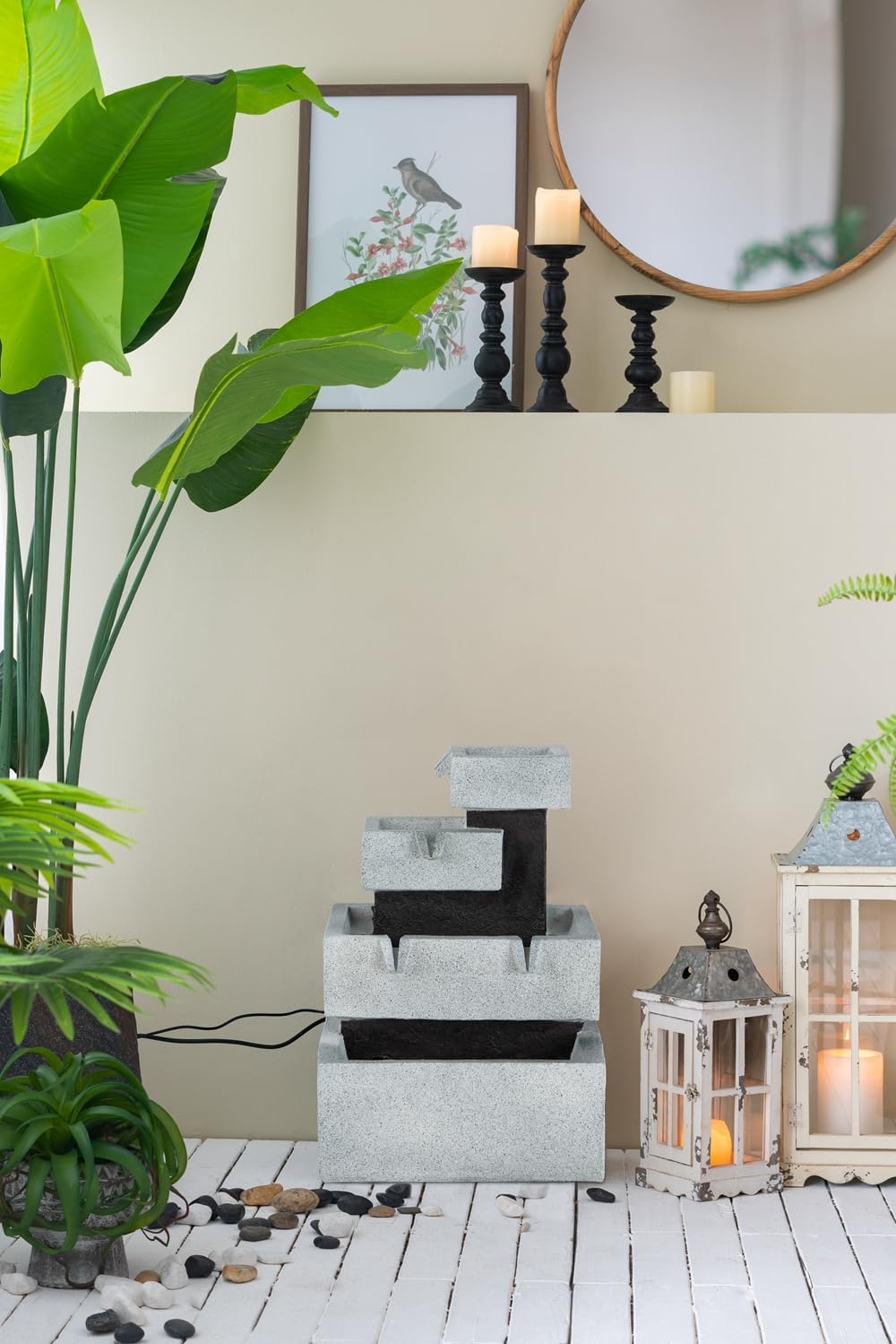 Elegant 4-Tier Water Fountain for Tranquility