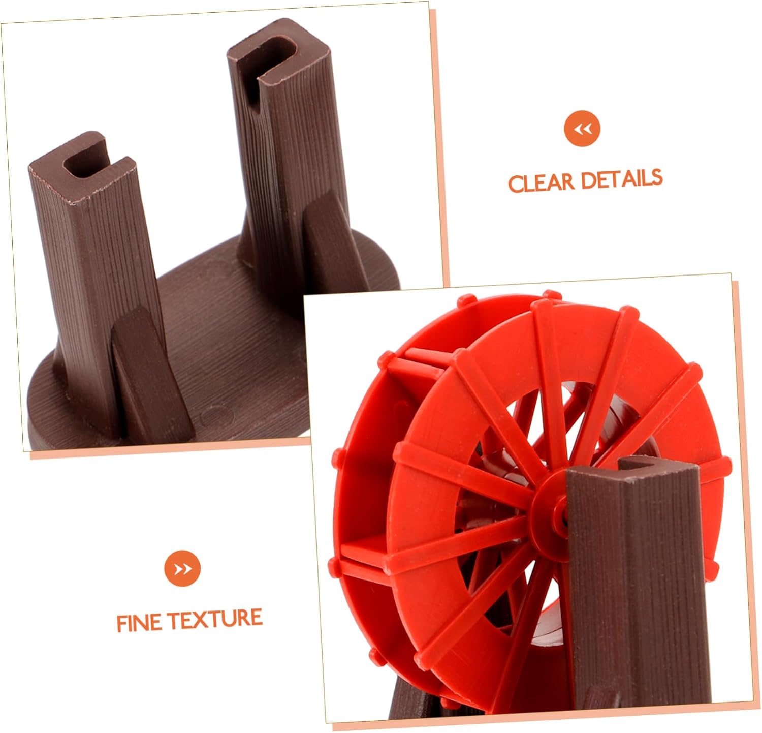 Vintage Style Micro Water Wheel Fountain Decor for Fish Tank and Zen Garden