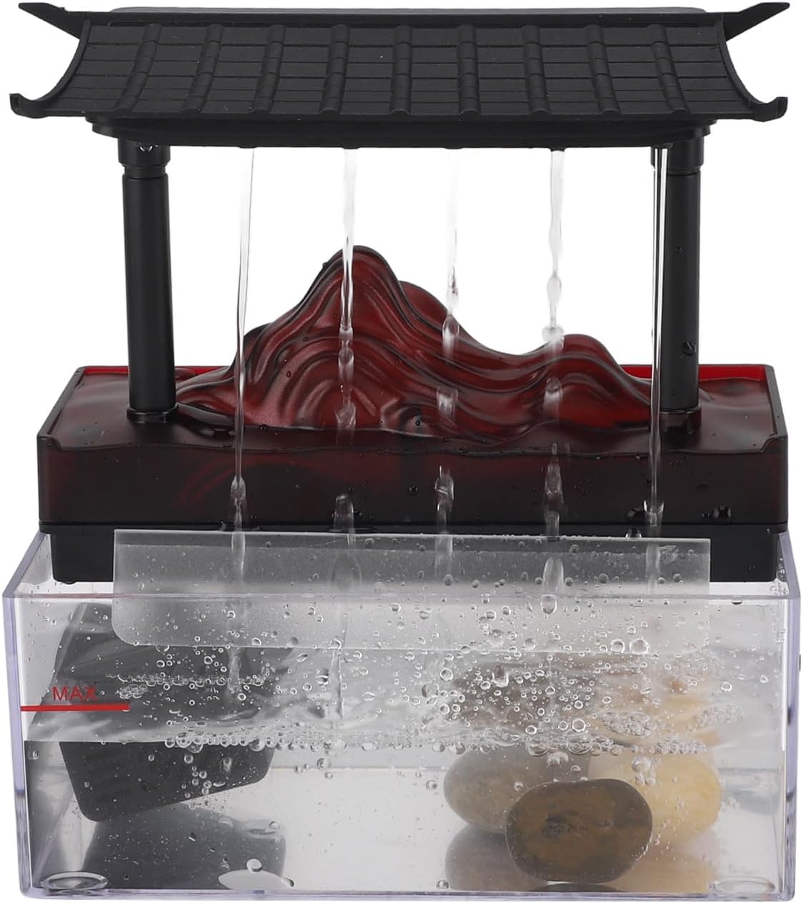 Tabletop Water Fountain with LED Light USB Powered