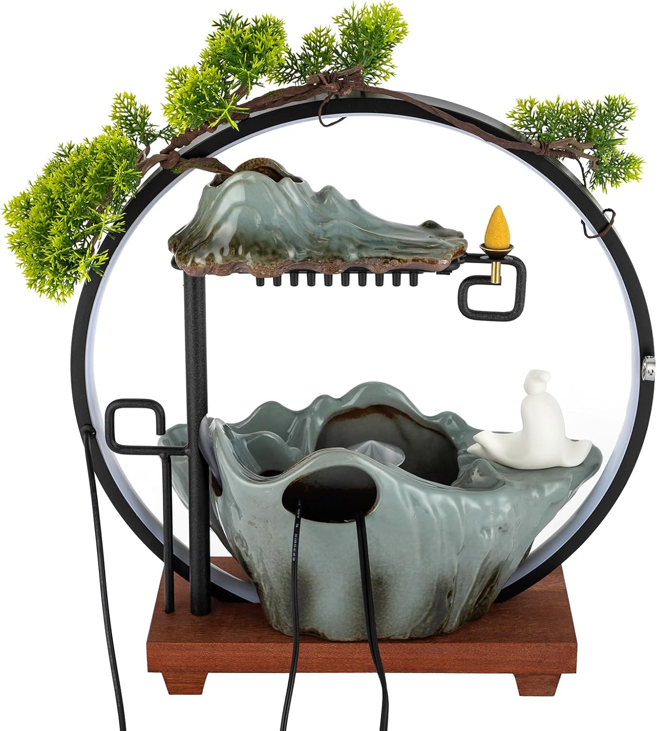 Tabletop Fountain with Light and Atomizer