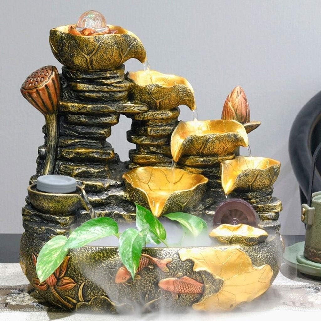 Indoor Water Fountain Rockery Humidifier Decoration Desktop Gift