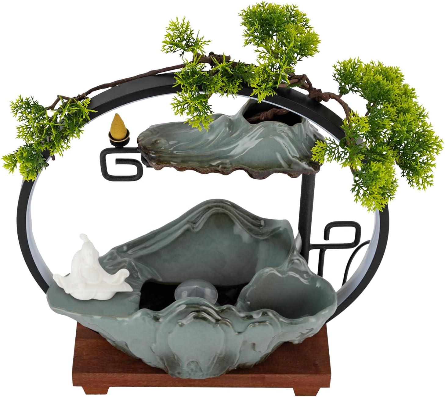 Tabletop Fountain with Light and Atomizer